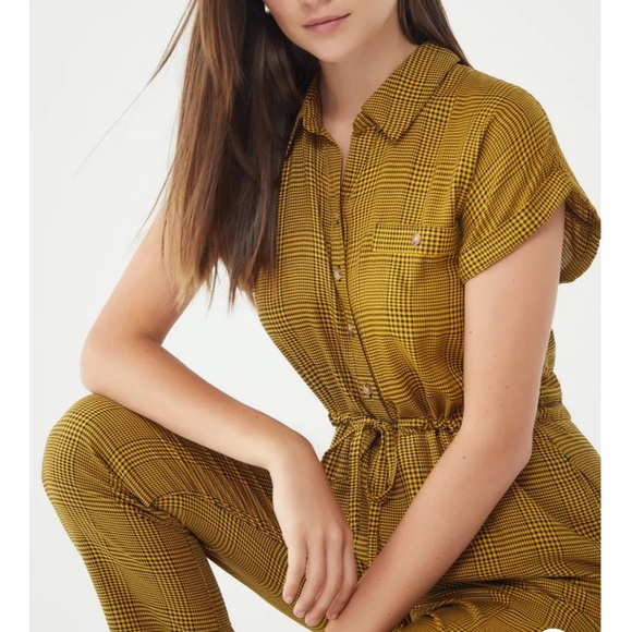 Urban Outfitters NWT Tilda Plaid Jumpsuit - Picture 2 of 16